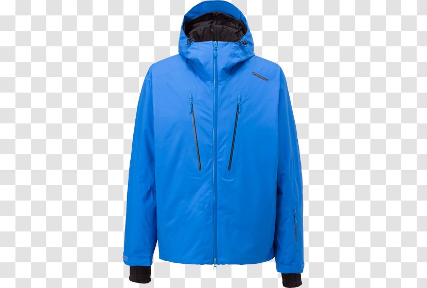 Jacket Gore-Tex Hoodie Polar Fleece Raincoat - Cobalt Blue - Construction Postcard Transparent PNG