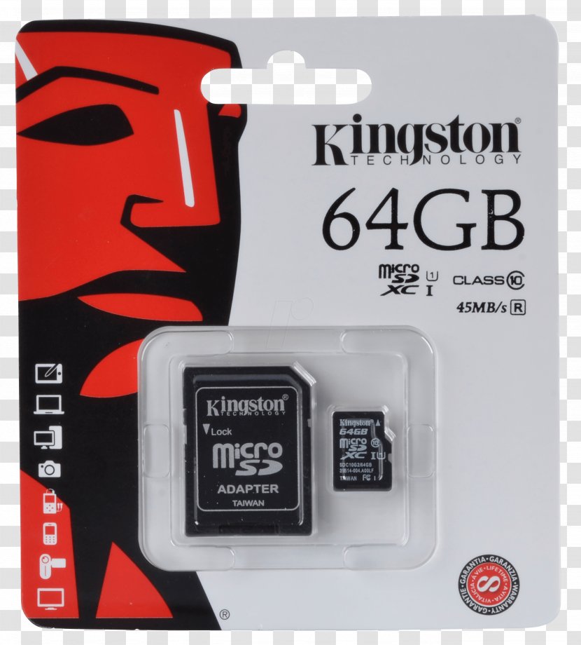 MicroSD Secure Digital Flash Memory Cards Kingston Technology Computer Data Storage - Usb Drives Transparent PNG