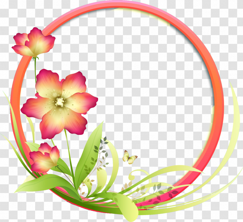 Flower Circle Frame Floral Circle Frame Transparent PNG