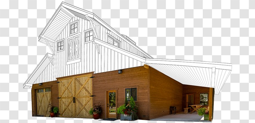 Barn Pole Building Framing Roof House - Cottage - Garage Transparent PNG