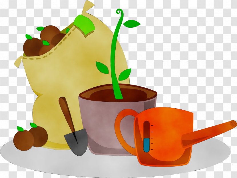 Watercolor Flower Background - Flowerpot - Mug Spoon Transparent PNG