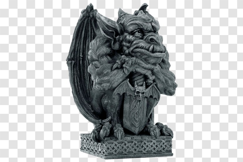 Gargoyle Statue Sculpture Figurine Gothic Architecture - Grey - Statues Transparent PNG