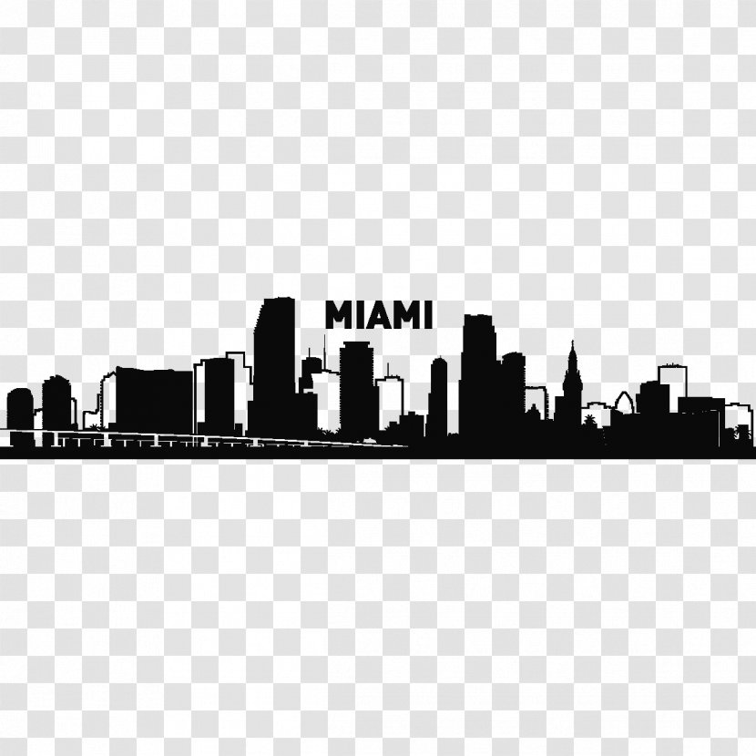 Miami New York City Skyline Silhouette Tattoo - Photography - Cityscape Transparent PNG