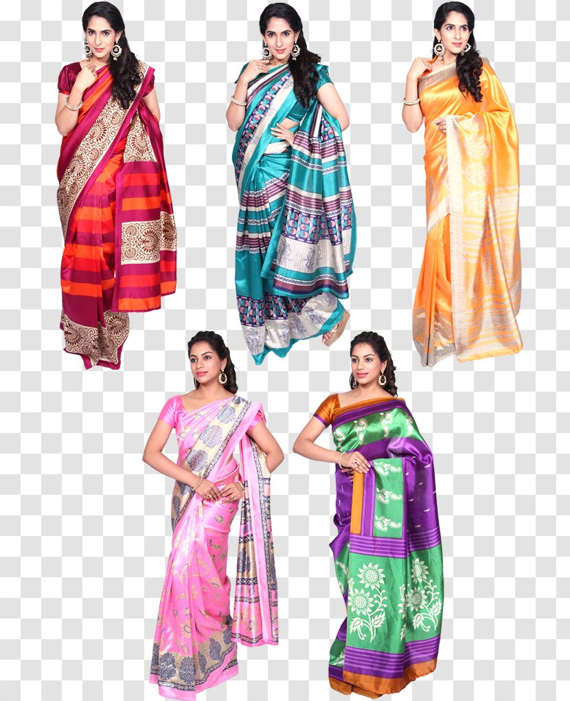 Sari Georgette Art Silk Textile - Dress - Sarees Transparent PNG