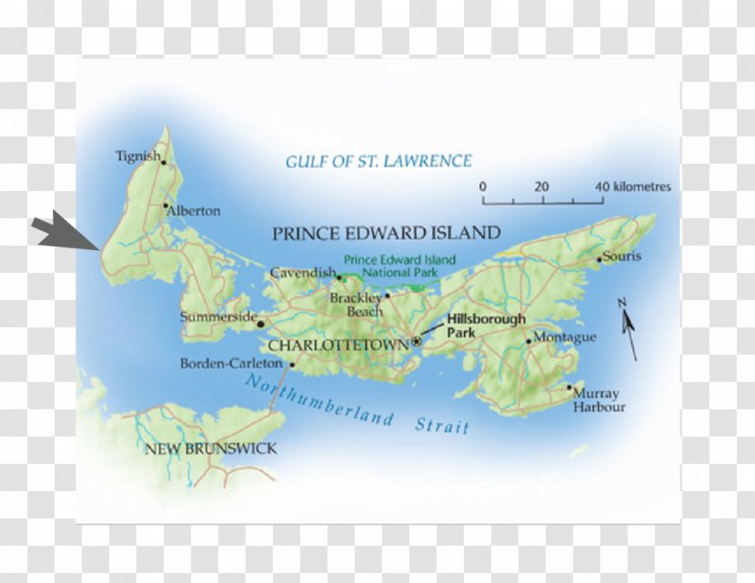 Prince Edward Island National Park Map Geography Of Anne Green Gables - Ocean Transparent PNG