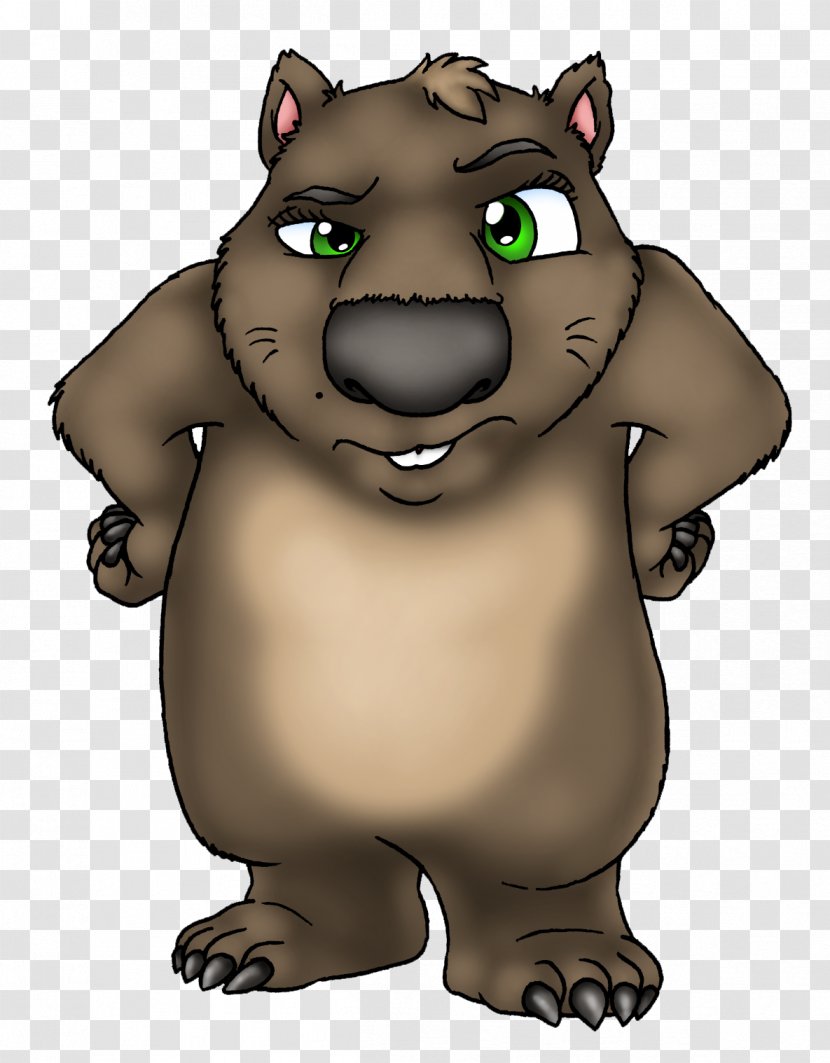 Riley And The Grumpy Wombat: A Journey Around Melbourne Dingo Cartoon Clip Art - Bear - Wombat Transparent PNG