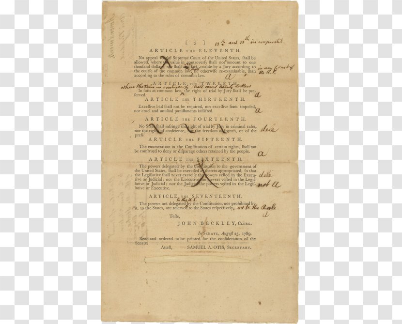 Bill Of Rights 1689 Document United States Constitutional Amendment - Paper Product - Donor's Transparent PNG