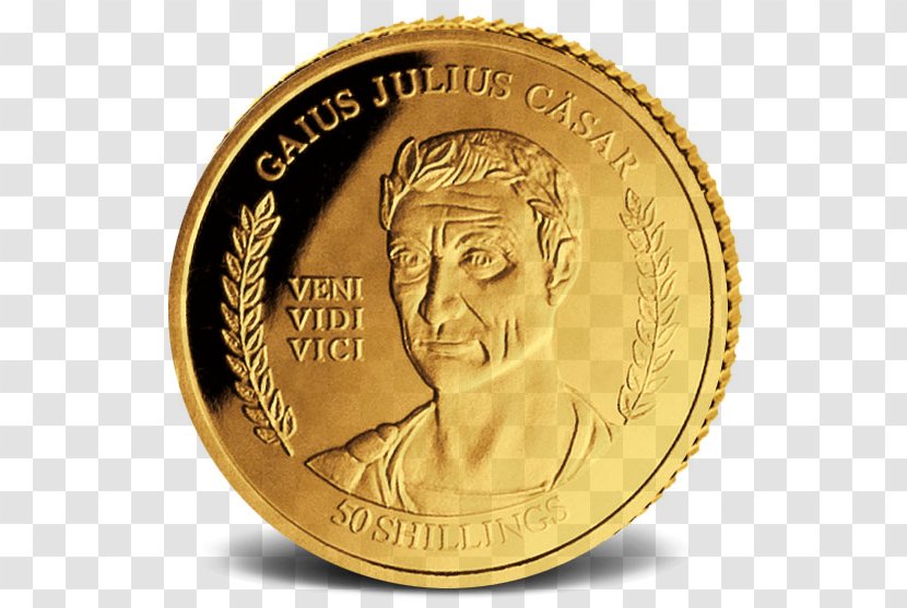 Gold Coin Year Of The Three Emperors Silver - Metal - Julius Caesar Transparent PNG