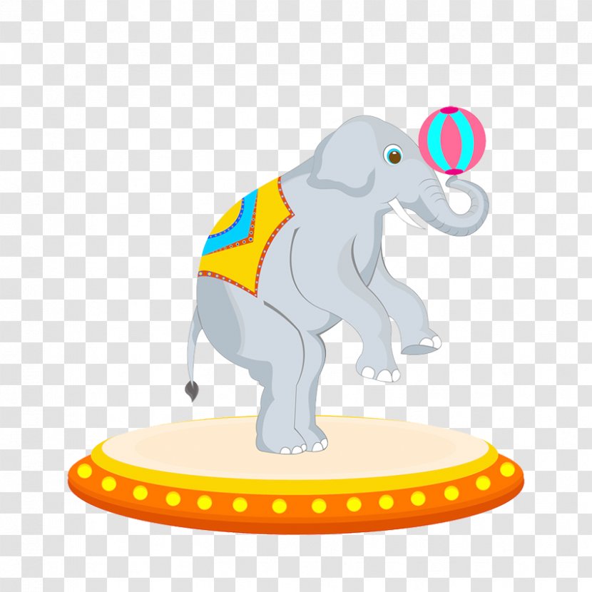 Performance Circus Elephant Cartoon - Area - Show Transparent PNG