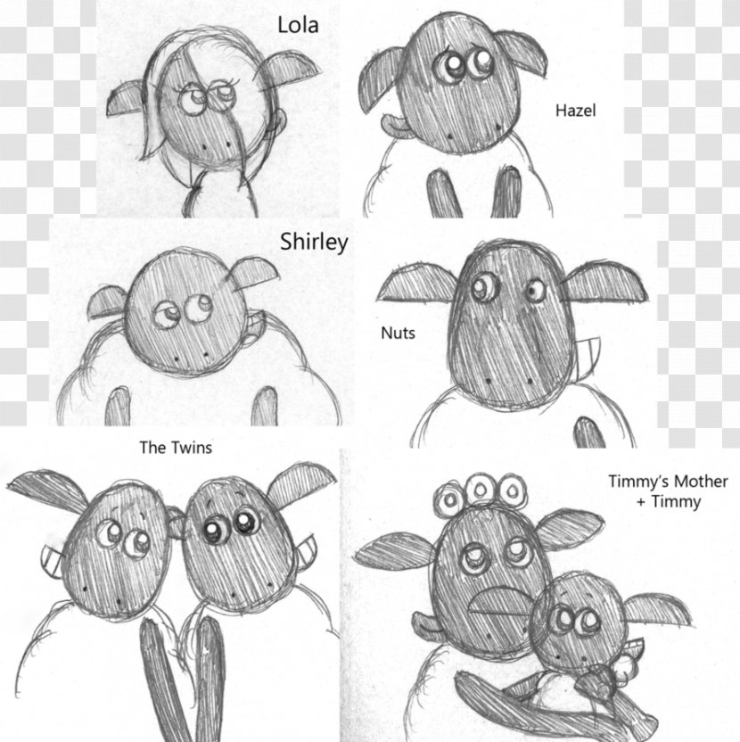 Sheep Character Fan Art Cartoon Sketch - Heart Transparent PNG