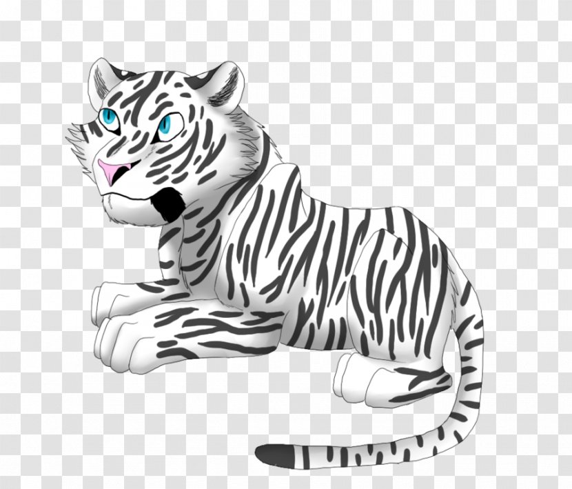Whiskers Cat Felidae White Tiger Siberian - Black And Transparent PNG