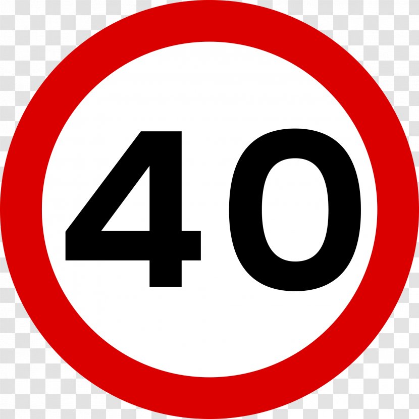 Traffic Sign Speed Limit Kilometer Per Hour - Signage - Road Transparent PNG
