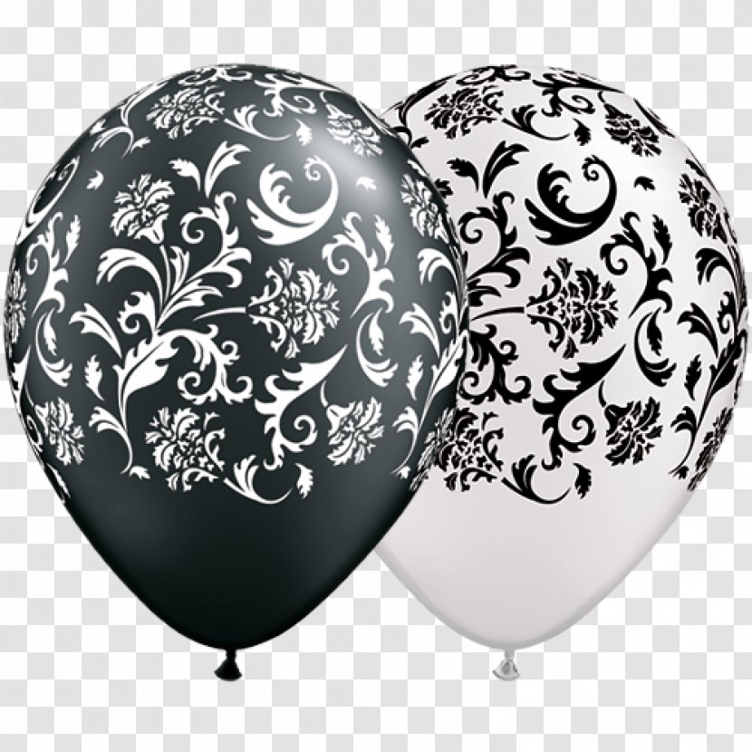 Balloon Damask White Paper Party - Large Pearl Transparent PNG