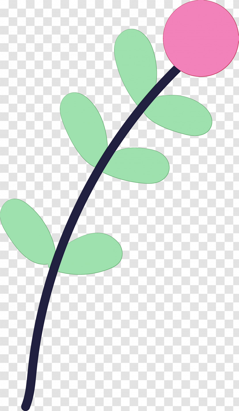 Leaf Plant Stem Green Flower Line Transparent PNG