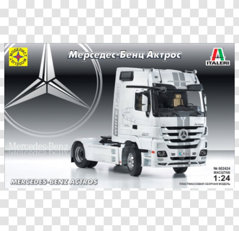 Mercedes-Benz Actros Italeri Plastic Model 1:24 Scale Truck - Mercedes Benz Transparent PNG