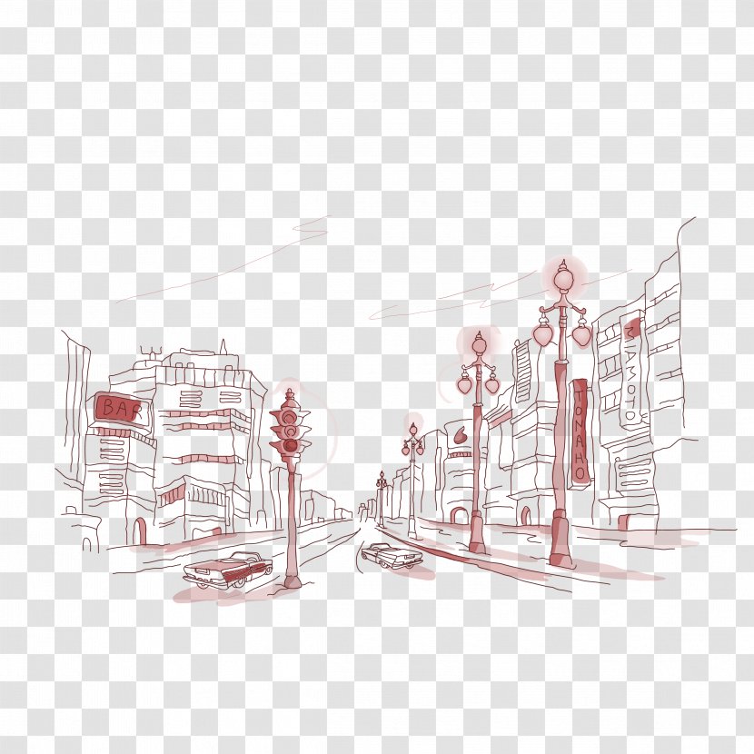 Drawing Wallpaper - Structure - Free City Road Lines Decorative Material Transparent PNG