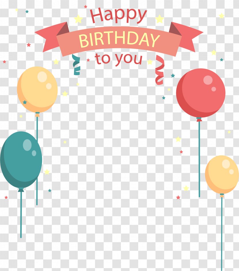 Color Balloon Birthday Party - Happy To You - Designer Transparent PNG