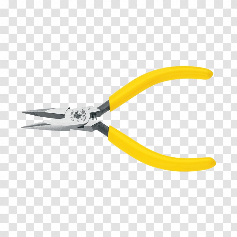 Diagonal Pliers Lineman's Klein Tools Wire Stripper - Yellow - Long Nose Transparent PNG