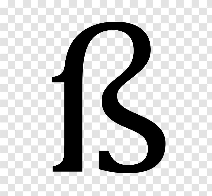 ß Typographic Ligature Grapheme Fraktur Typography - Symbol - Shap Transparent PNG