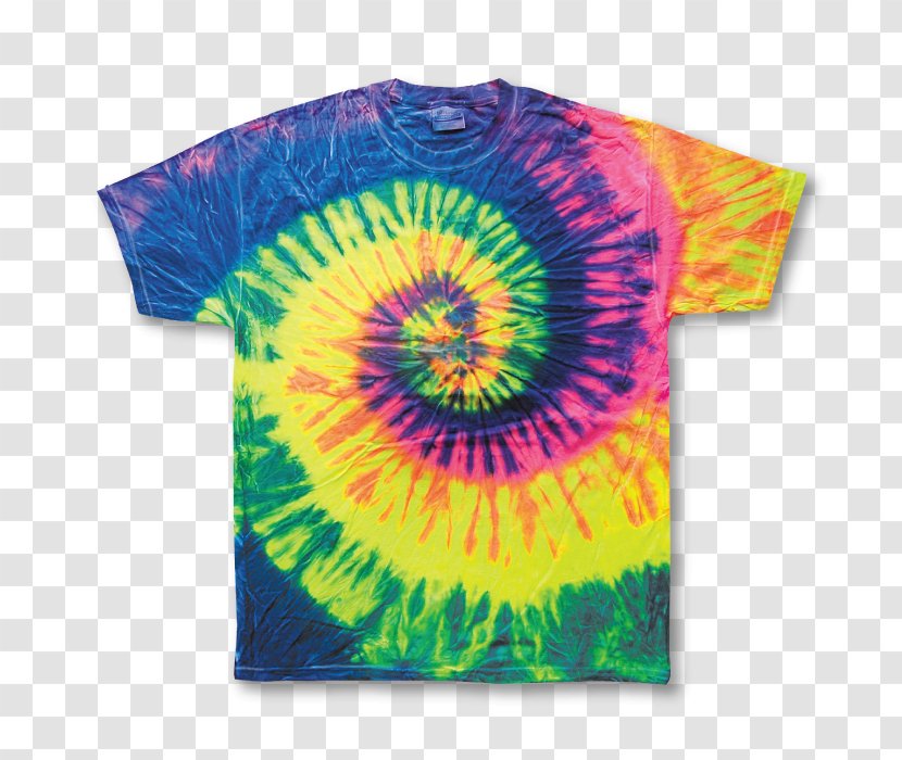 Printed T-shirt Hoodie Tie-dye - Dye Transparent PNG