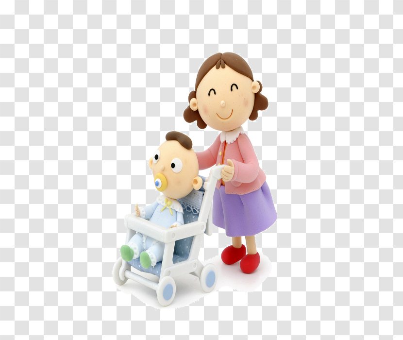 Cartoon Child Mother - Play - Take Care Of The Transparent PNG
