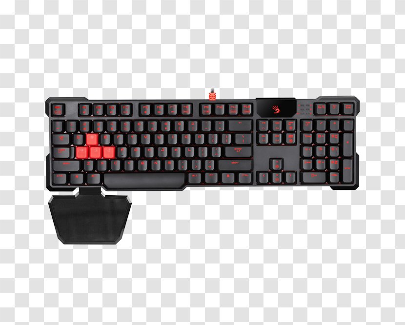 Computer Keyboard Mouse A4TECH Bloody Ahead Mechanical Illuminated A4tech B120 - Gaming Keypad Transparent PNG
