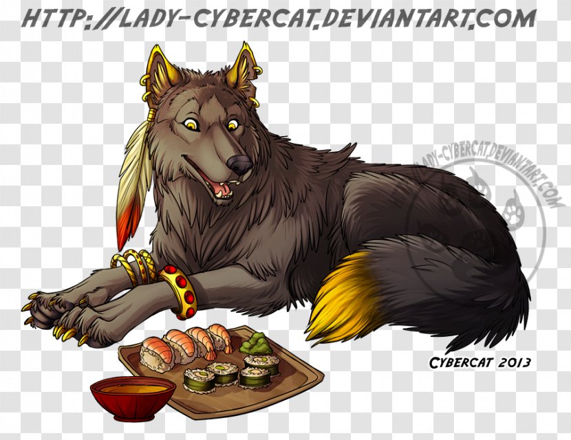 Dog Canidae Indian Wolf Kitten Drawing - Mythical Creature Transparent PNG