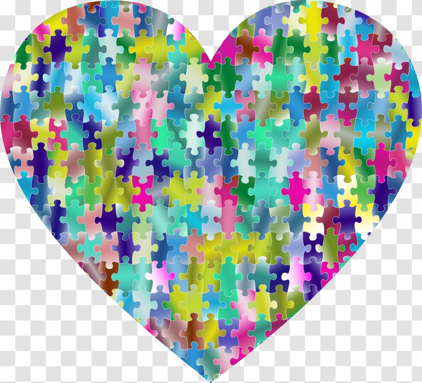 Jigsaw Puzzles Heart Clip Art - Puzzle Transparent PNG