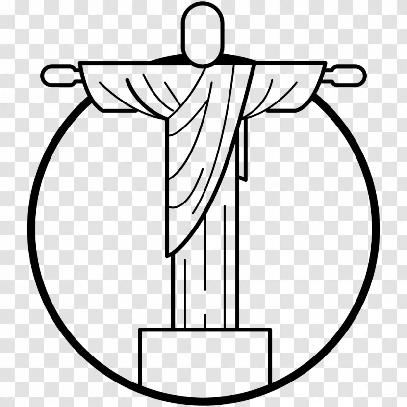 Christ The Redeemer Black And White Drawing Coloring Book - Heart - Painting Transparent PNG