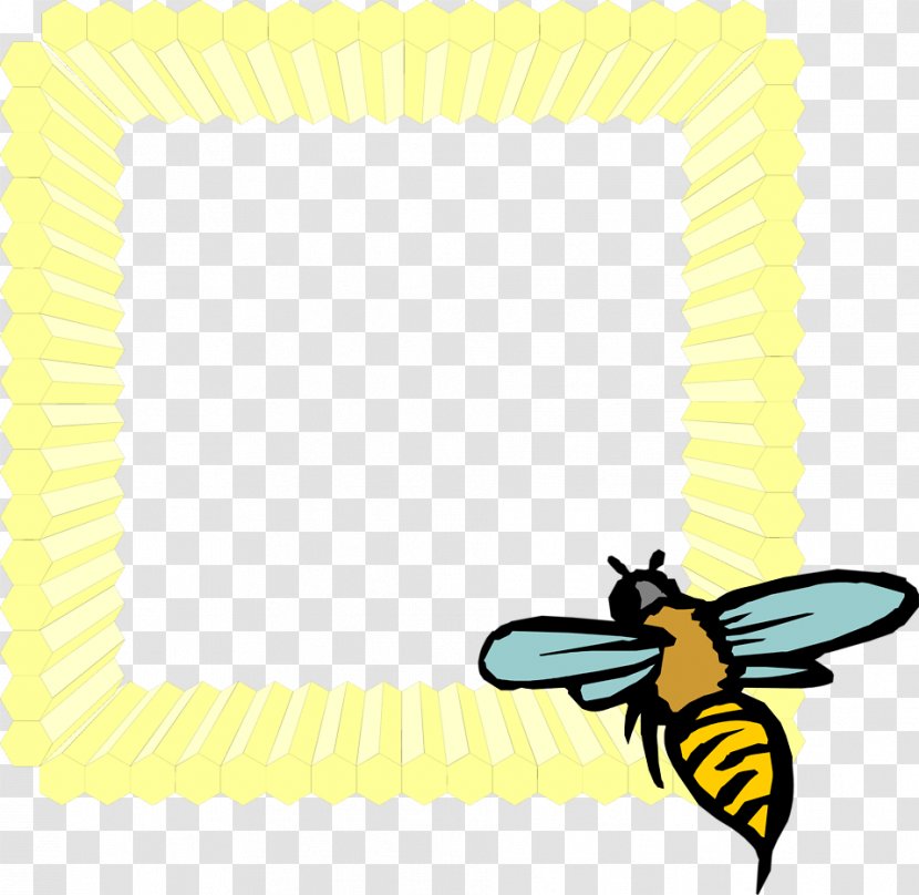Western Honey Bee Image Illustration Text - Yellow Transparent PNG