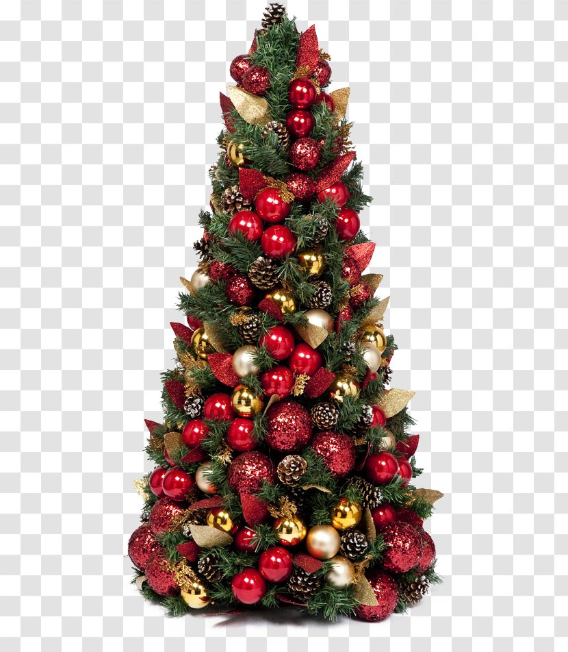 Christmas Tree New Year Clip Art - Pine - Red Transparent PNG