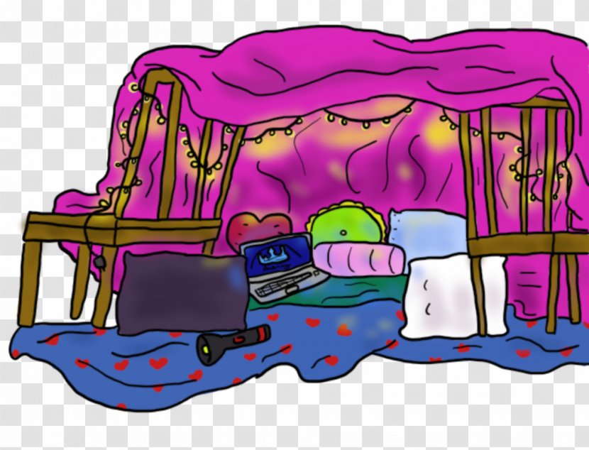 Blanket Fort Stronghold Drawing Clip Art - Cartoon - Pillow Transparent PNG