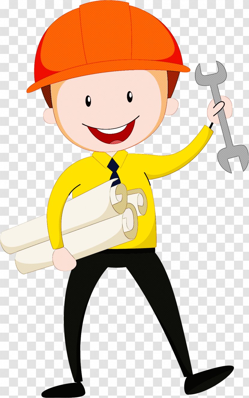 Cartoon Construction Worker Transparent PNG