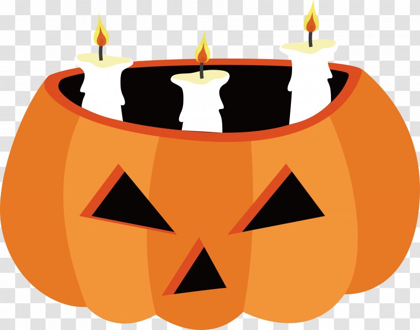 Calabaza Jack-o'-lantern Pumpkin Candle - Pillow - A Head For Holding Candles Transparent PNG