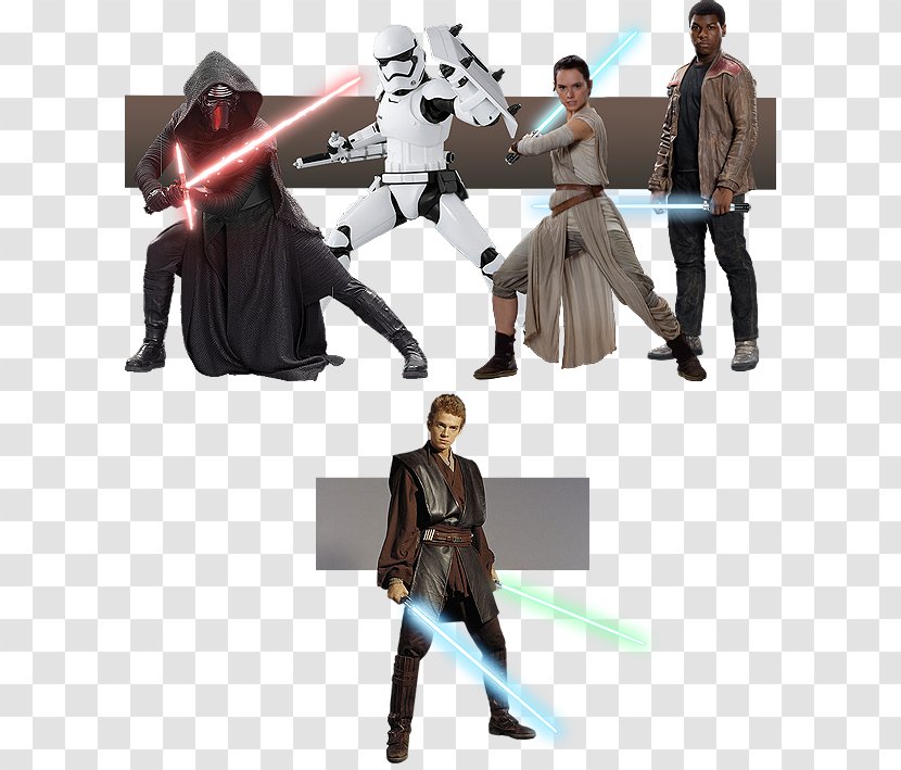 Anakin Skywalker Rey Action & Toy Figures Star Wars Family - Costume Transparent PNG