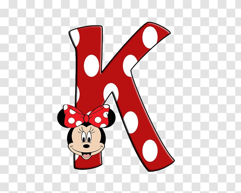 Minnie Mouse Letter Alphabet Clip Art - Red Transparent PNG