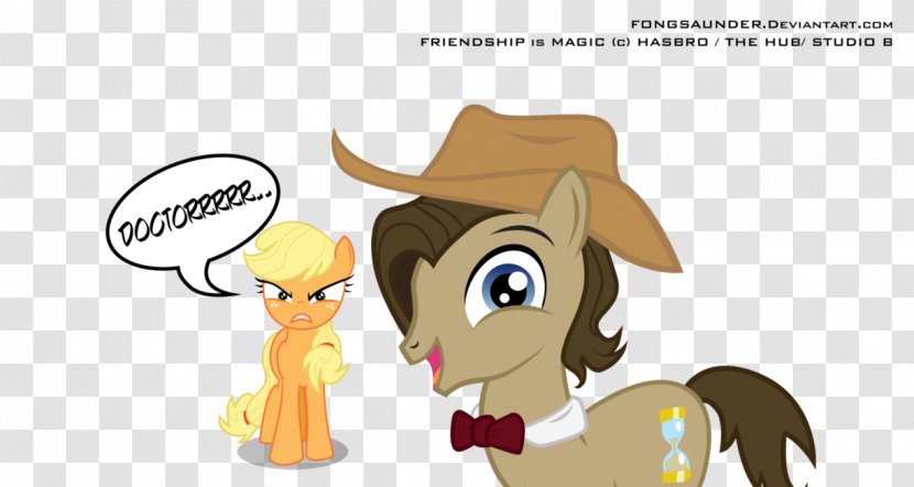 Pony Tenth Doctor Applejack Time Lord - Heart Transparent PNG