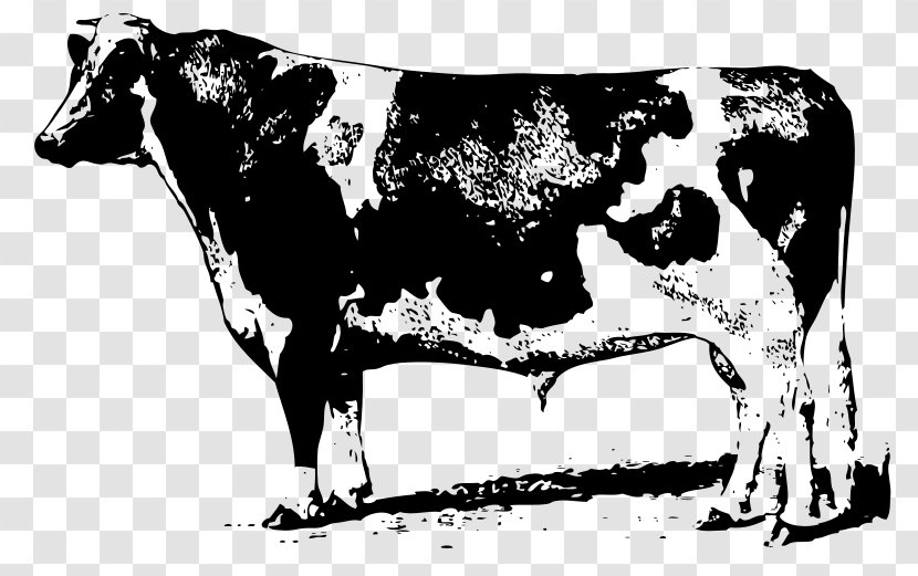Beef Cattle Jersey Clip Art - Monochrome Photography - Cow Pattern Transparent PNG