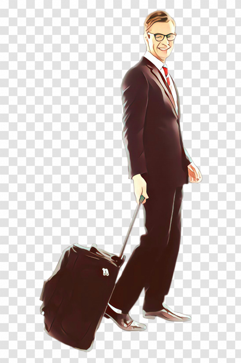 Suit Standing Brown Formal Wear Gentleman Transparent PNG
