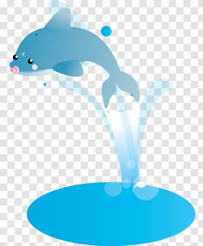 Dolphin Cuteness Clip Art - Blue Transparent PNG