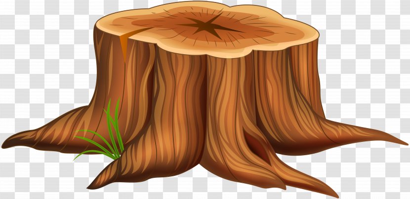Tree Stump Cartoon Illustration - Royalty Free - Clip Art Image Transparent PNG
