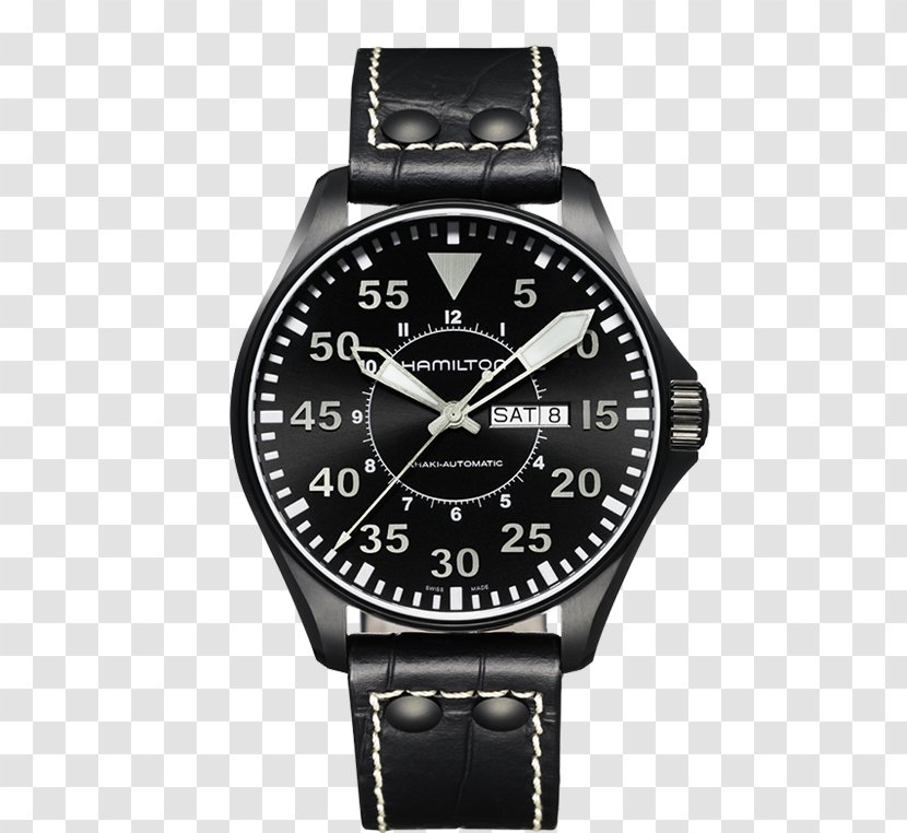 Hamilton Watch Company Alpina Watches Khaki Aviation Pilot Auto Chronograph - Strap Transparent PNG