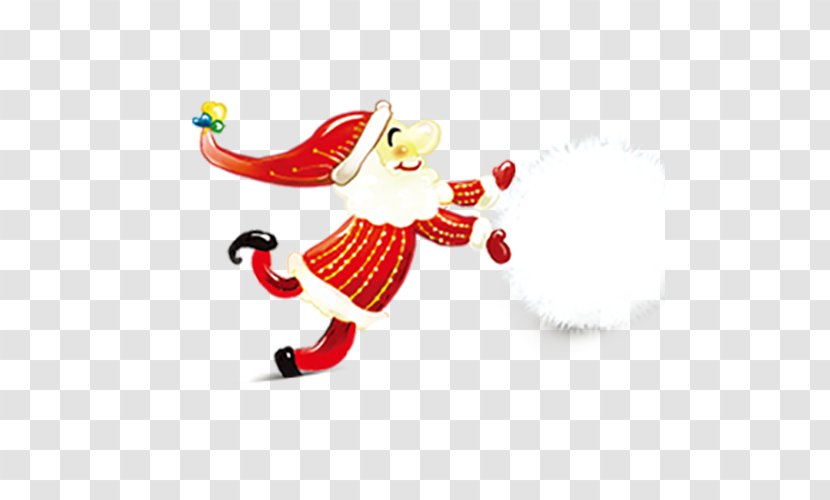 Rudolph Santa Claus Christmas Facebook Wallpaper - Happy Snowball Transparent PNG