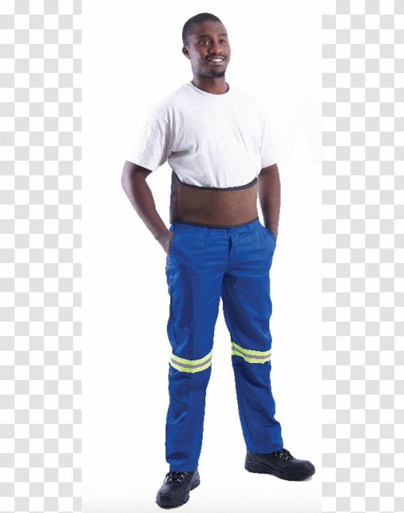 Kidney Belt Jeans Torso Arm Pants - Electric Blue Transparent PNG