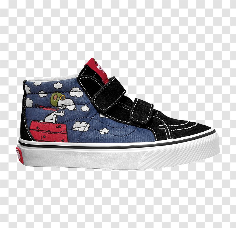 Vans Kids SK8-Mid Reissue V Sports Shoes Clothing - Cartoon - Snoopy Flying Ace Transparent PNG
