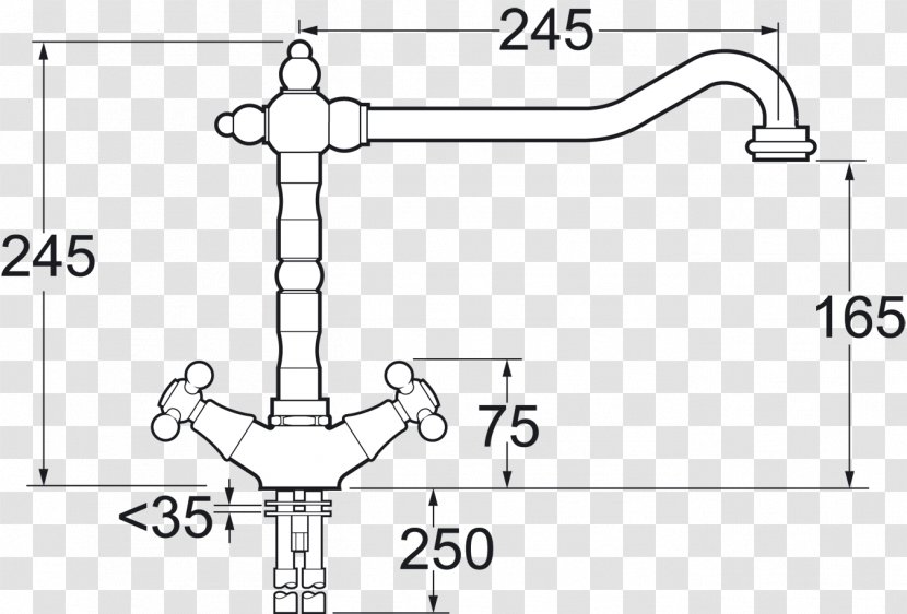 Kitchen Tap Sink Brushed Metal Tradition - Hardware Accessory Transparent PNG