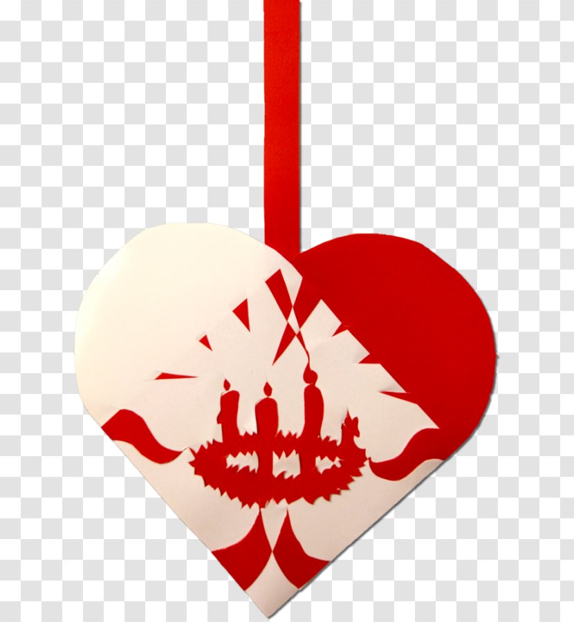 Pleated Christmas Hearts Ornament Advent - Decoration Transparent PNG