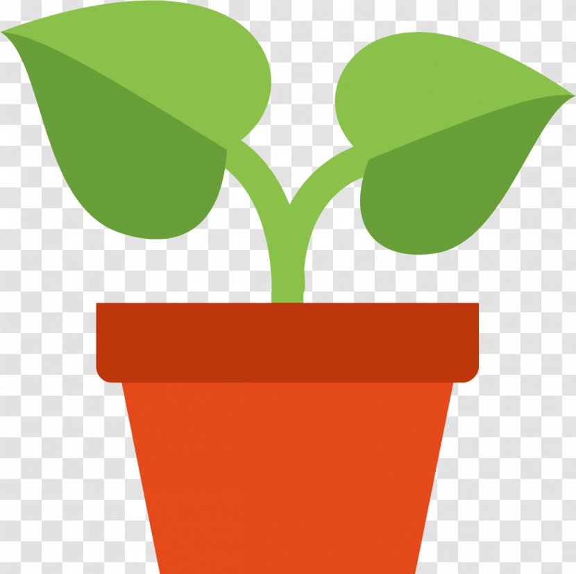 Flowerpot Green Leaf Plant Houseplant - Stem Logo Transparent PNG