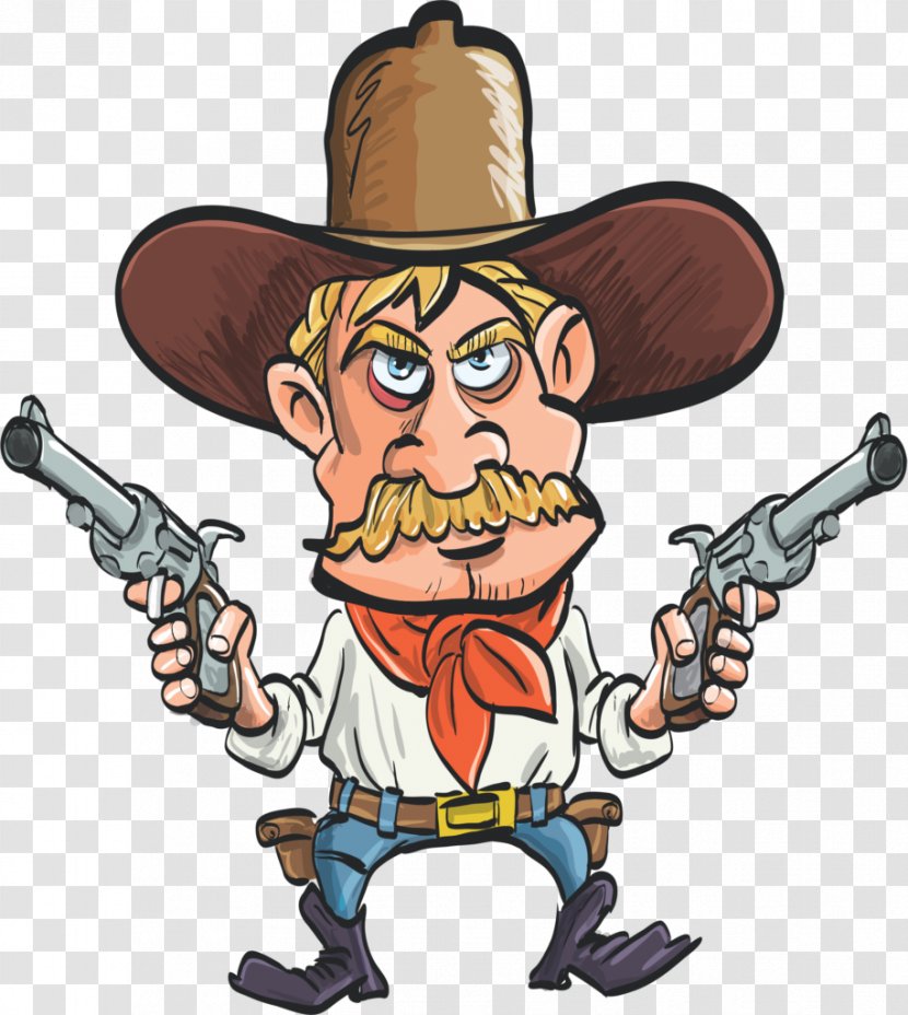 Cartoon Drawing Cowboy - Human Behavior Transparent PNG