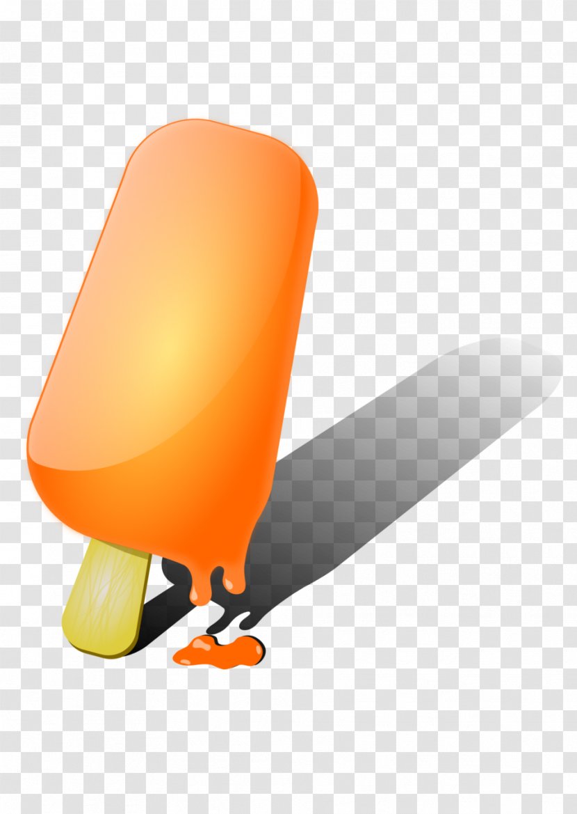 Ice Pop Cream Clip Art - Orange - Skates Transparent PNG